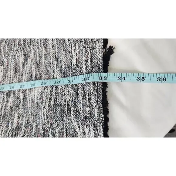 LOFT Outlet Black & White Dress with Frayed Edges Size XS - Picture 6 of 9